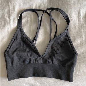Lululemon black seamless sports bra size 4